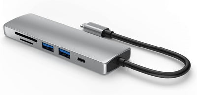 Adapter Macbook Air / Pro-hoz Bivier 6in1 Plug-And-Play, Type-C, Space Grey