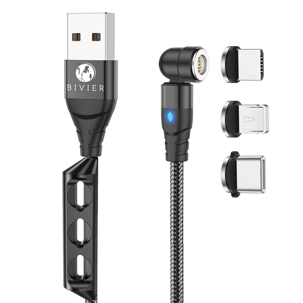 Adapterek Bivier 3in1, 3A Fast Charge, Micro-USB, Lighting, Type-C